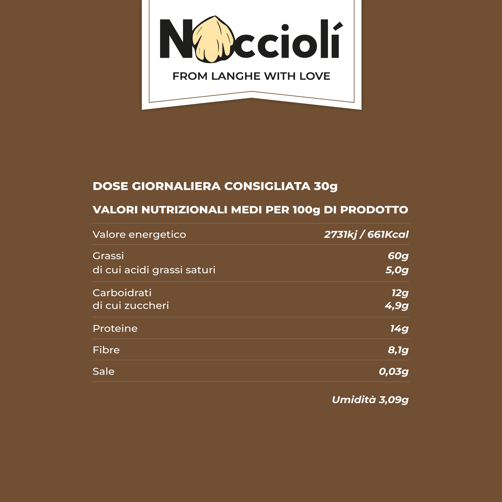 "Nocciola Piemonte I.G.P." Delle Langhe - IN GRANELLA